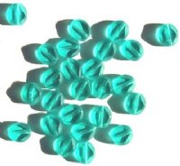 25 9mm Diamond-Shaped Window Beads Transparent Turquoise
